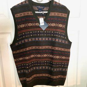 Brooks Brothers Men's Fair Isle Lambswool Sweater Vest NWT